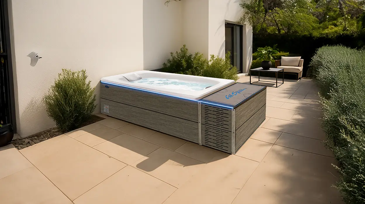 Cal Spas hot tub being used in a family setting