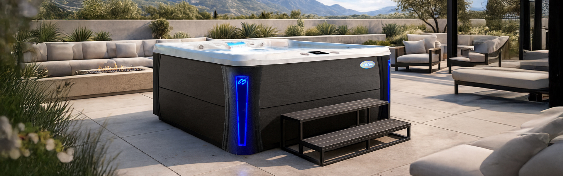 Cal Spas hot tub being used in a family setting