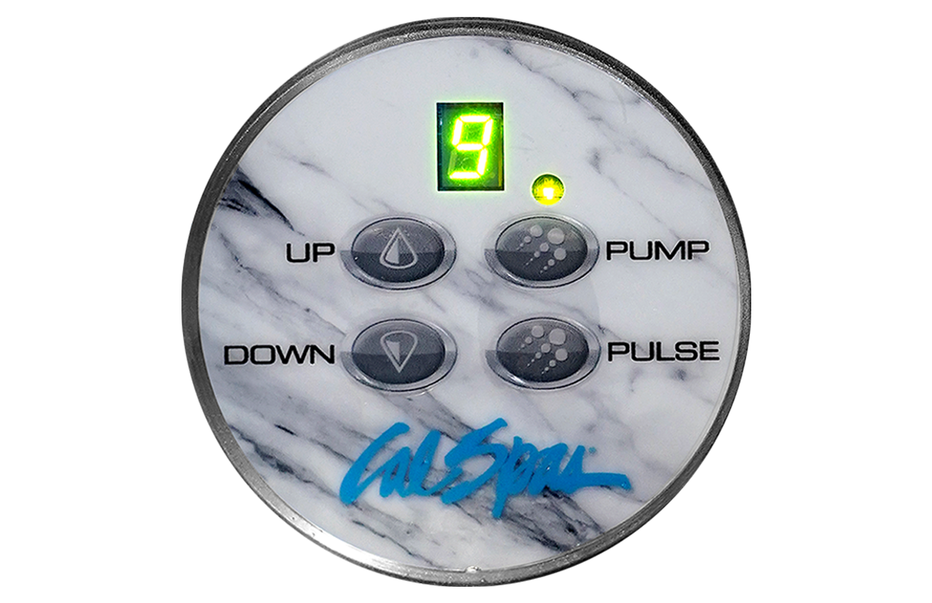 photograph of Cal Spas four-button ATS Plus control panel
