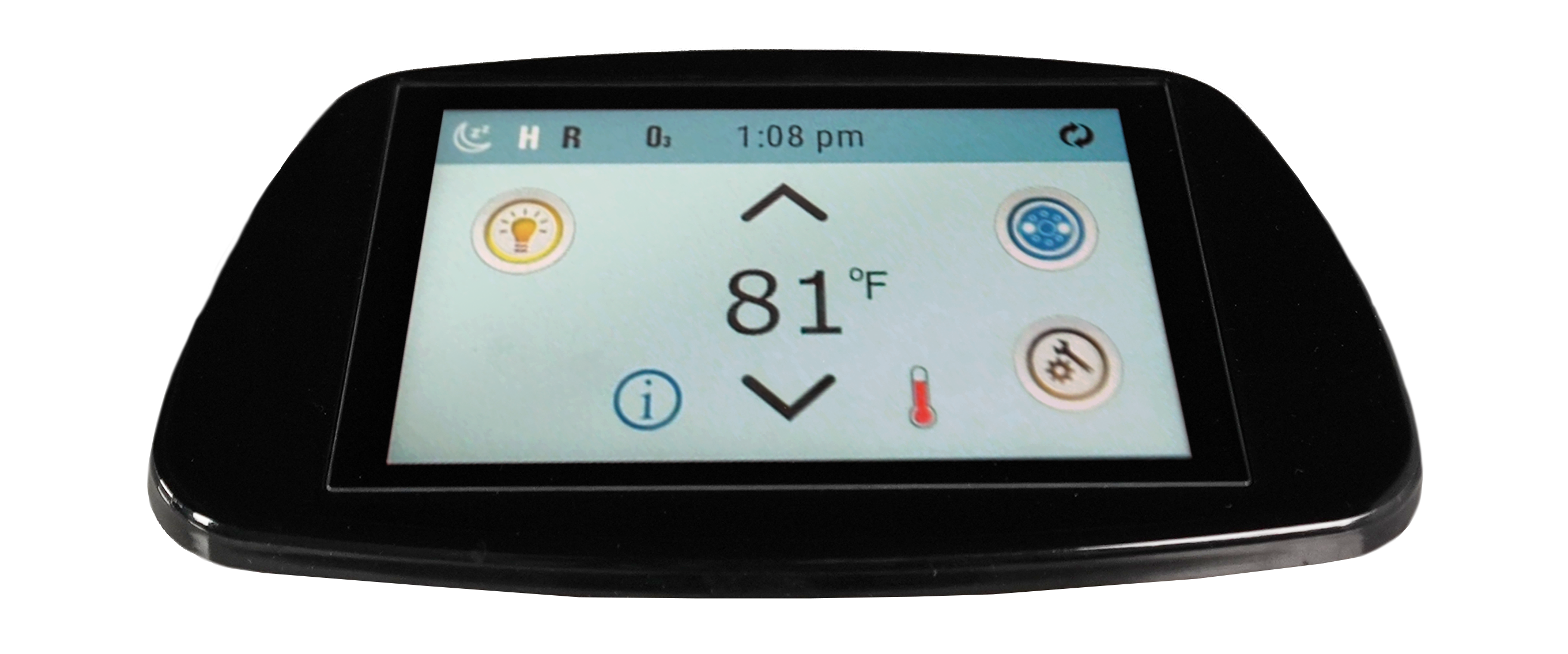 photograph of Cal Spas Touch 2 touchscreen control panel